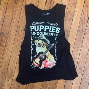 PUPPIES MAKE ME HAPPY tank top
